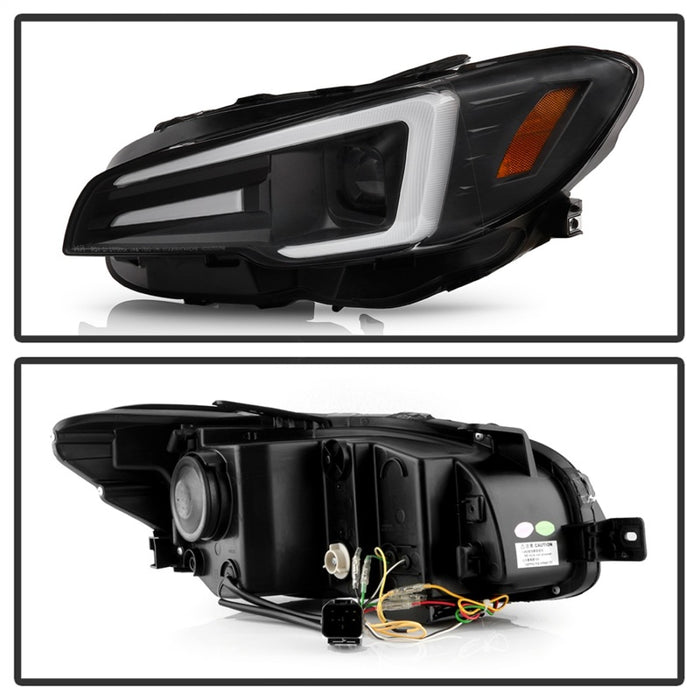 Phares de projecteur halogènes Spyder Subaru Impreza WRX 15-20 - Noir PRO-YD-SWRX15SI-SBSEQ-BK