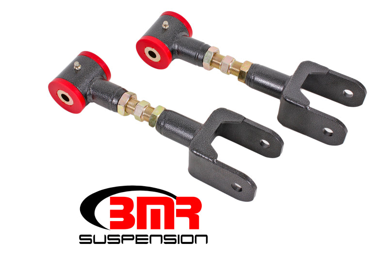 Bras de suspension supérieurs BMR 79-04 Fox Mustang réglables sur véhicule (polyuréthane) - Noir martelé