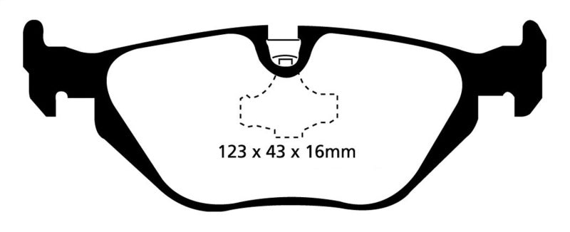 Plaquettes de frein arrière EBC 96-98 BMW Z3 1.9 Yellowstuff