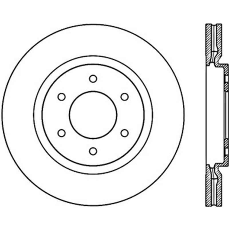 Rotor cryogénique fendu avant droit StopTech Power Slot 08-09 Infiniti QX4/QX56 / 07-09 Nissan Armada