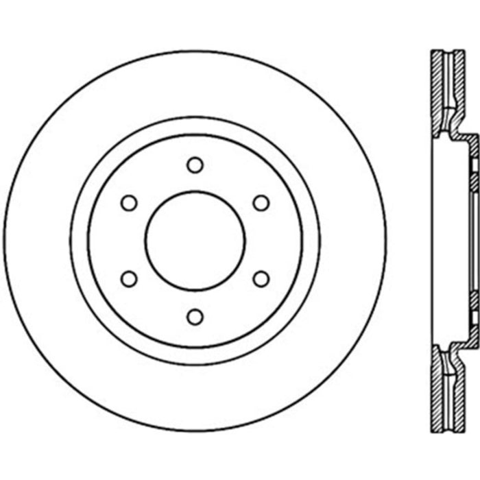 Rotor cryogénique fendu avant droit StopTech Power Slot 08-09 Infiniti QX4/QX56 / 07-09 Nissan Armada