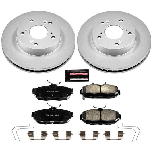 Power Stop 12-15 Honda Civic Front Z17 Evolution Geomet Coated Brake Kit