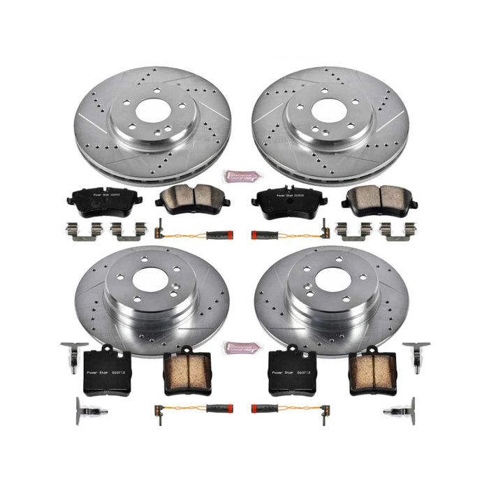 Kit de freins avant et arrière Power Stop Z23 Evolution pour Mercedes-Benz C230 2003