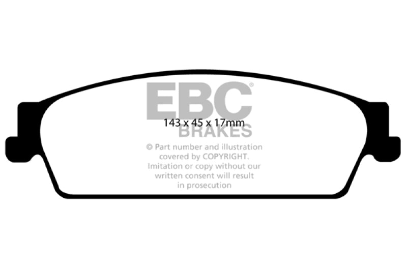 Plaquettes de frein arrière EBC Greenstuff pour Cadillac Escalade 6.0 Hybrid 09-14