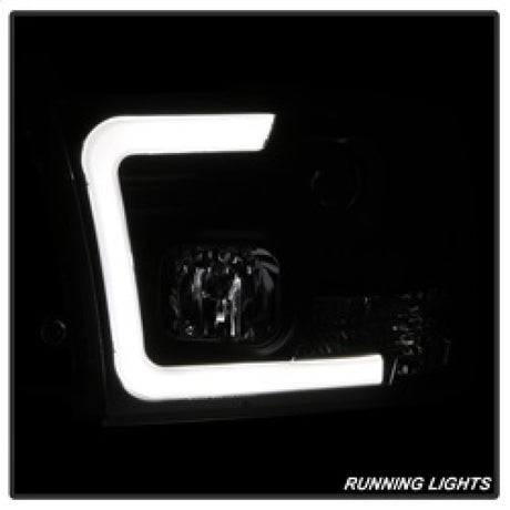 Phares Spyder 09-16 Dodge Ram 1500 Version 2 Barre lumineuse DRL Noir PRO-YD-DR09V2-LBDRL-BK
