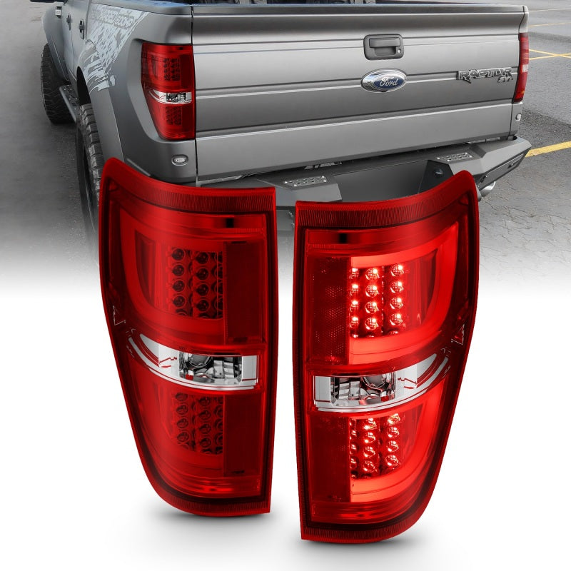 Feux arrière à LED ANZO 2009-2013 Ford F-150 Rouge/Clair