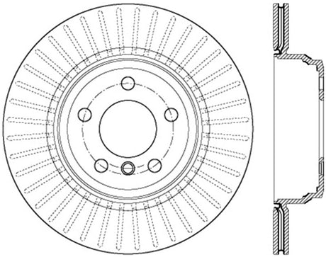 Rotor arrière gauche fendu et percé StopTech 12-16 pour BMW 335i