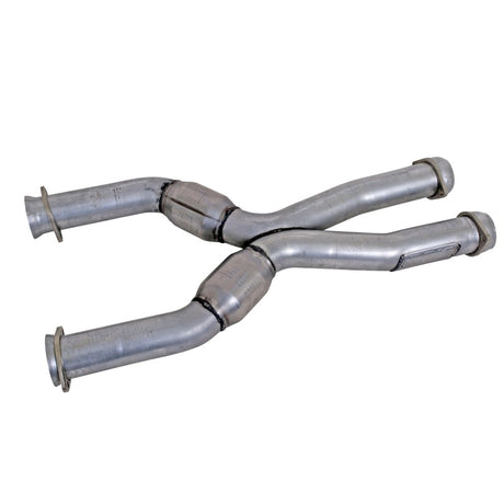BBK 79-04 Mustang Coyote Swap Short Mid X Pipe avec convertisseurs catalytiques 3.0 pour collecteurs à tube long BBK