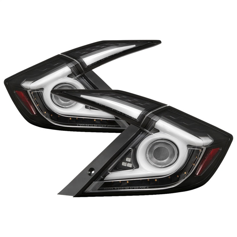Feux arrière à LED Spyder 16-19 Honda Civic 4 portes - Noir - ALT-YD-HC164D-LB-BK