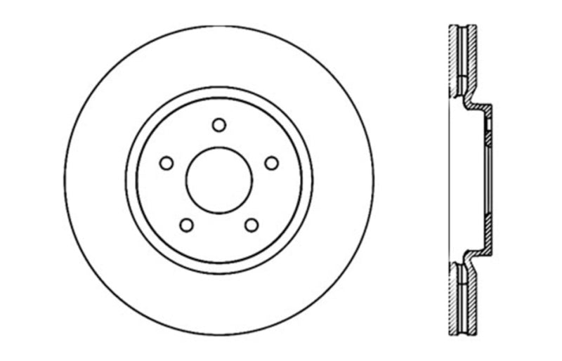 Rotor avant droit percé StopTech pour Nissan 370z / Infiniti G37 SportStop