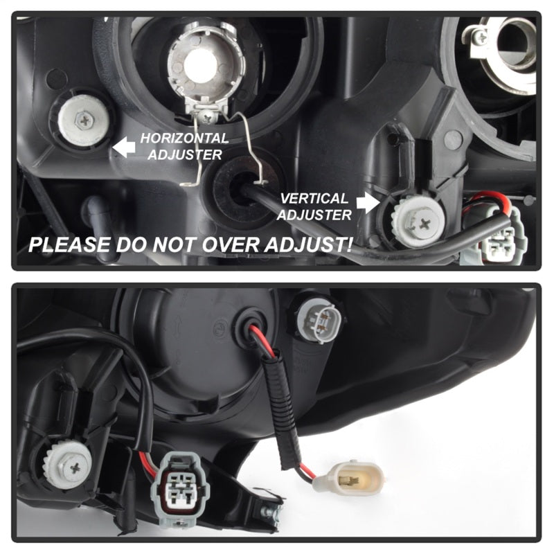 Phares de projecteur à barre lumineuse DRL xTune pour Toyota Tacoma 16-18 - Noir PRO-JH-TTA16-LBDRL-BK