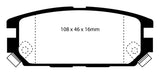 EBC 91-93 Dodge Stealth 3.0 4WD Yellowstuff Rear Brake Pads