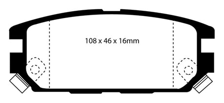 Plaquettes de frein arrière Redstuff EBC 91-93 Dodge Stealth 3.0 4WD