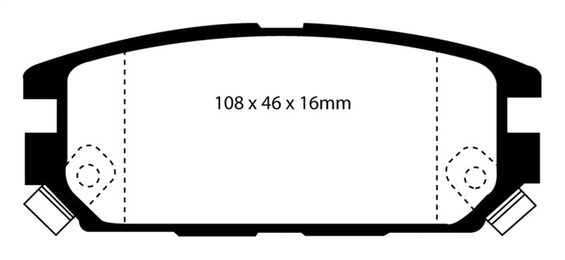 Plaquettes de frein arrière Redstuff EBC 91-93 Dodge Stealth 3.0 4WD