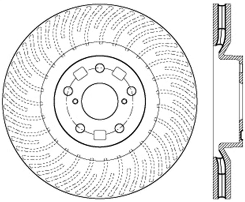 Rotor avant droit percé en croix pour Lexus IS350 12-15 StopTech