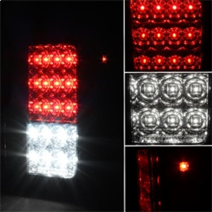 Feux arrière à LED Spyder Jeep Wrangler 07-15 Rouge Transparent ALT-YD-JWA07-LED-RC