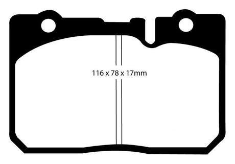 Plaquettes de frein avant EBC 95-00 Lexus LS400 4.0 Ultimax2