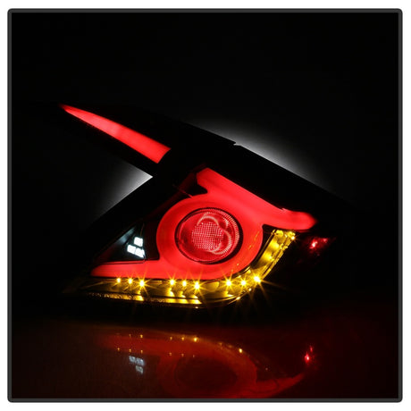 Feux arrière à LED Spyder 16-19 Honda Civic 4 portes - Noir - ALT-YD-HC164D-LB-BK