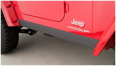 Panneaux latéraux de bas de caisse Bushwacker 97-06 Jeep Wrangler Trail Armor - Noir