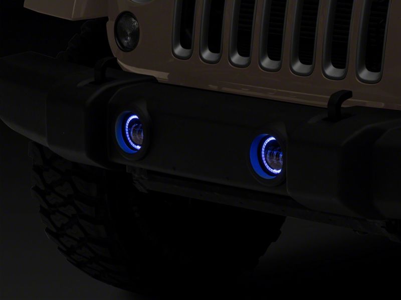 Phares antibrouillard à DEL Raxiom 07-18 Jeep Wrangler JK Axial Series 4 pouces avec halo RVB