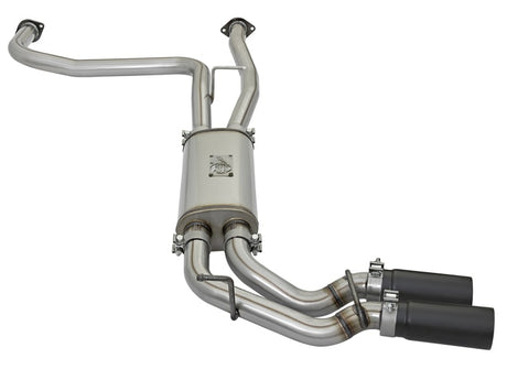 Échappement arrière de catalyseur aFe POWER Rebel Series 2-1/2 po 409 SS avec embouts noirs 16-17 Nissan Titan V8 5,6 L