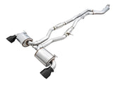 Échappement AWE 2020 Toyota Supra A90 Resonated Touring Edition - Embouts noirs diamantés de 5 pouces