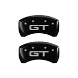 MGP 4 Caliper Covers Engraved Front 2015/Mustang Engraved Rear 2015/GT Black finish silver ch