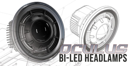 Phares de projecteur Oracle Oculus 7 pouces Bi-LED pour Jeep Wrangler JK - 6000K VOIR LA GARANTIE