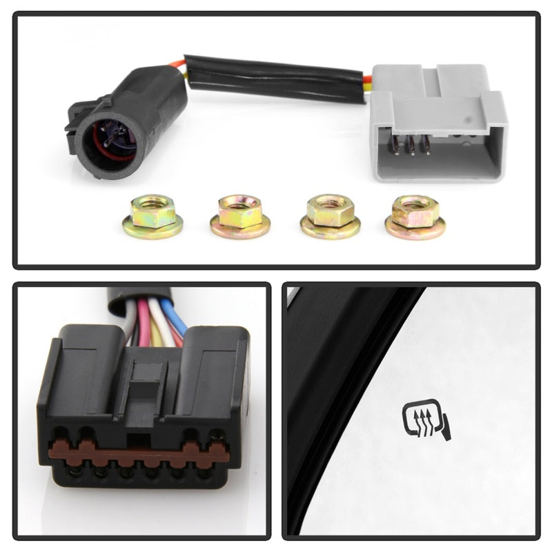 Rétroviseurs chauffants à DEL avec clignotants xTune 99-07 Ford Super Duty - Smk (paire) (MIR-FDSD99S-G4-PW-SM-SET)