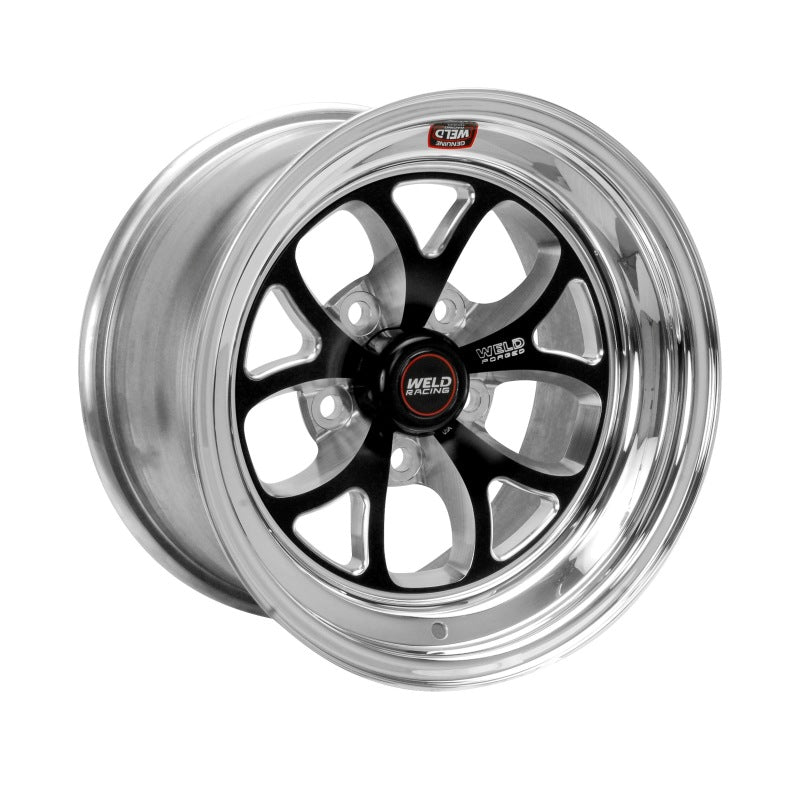 Roue noire Weld S76 15x6 / 5x4,75 BP / 3,5 po BS (plaquette moyenne) - Sans verrou de talon