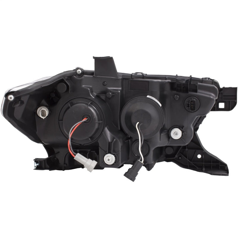 Phares de projecteur ANZO 2016-2017 Toyota Tacoma avec design de style planche Chrome avec ambre