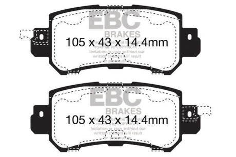 EBC 12+ Mazda CX-5 2 Greenstuff Rear Brake Pads