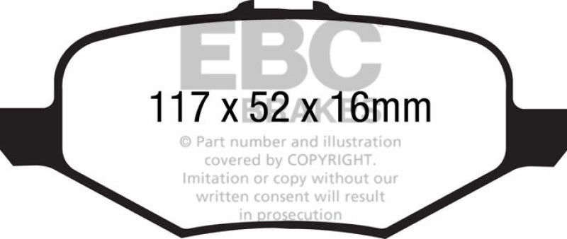 Plaquettes de frein arrière EBC 13+ Ford Explorer 3.5 Twin Turbo 4WD Ultimax2