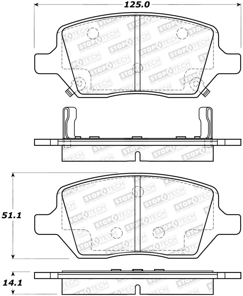 Plaquettes de frein StopTech Street