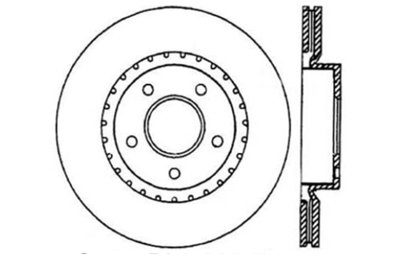 StopTech 1/02-05 Infiniti G35 (alloy disc) / 6/02-05 Nissan 350Z Slotted & Drilled Right Front Rotor