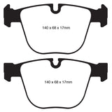 Plaquettes de frein arrière EBC 10+ Greenstuff pour BMW 535i 3.0 Twin Turbo GT (F07)