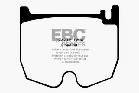 Plaquettes de frein avant EBC 03-06 Mercedes-Benz CL55 AMG 5.4 suralimentées Yellowstuff
