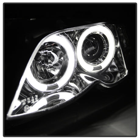 Phares de projecteur Spyder BMW E46 Série 3 02-05 4DR 1 pièce LED Halo Chrm PRO-YD-BMWE4602-4D-AM-C