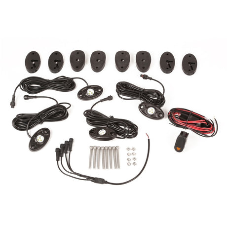 Kit d'éclairage LED blanc 4 pièces avec harnais pour Jeep Wrangler JK 07-18 Rugged Ridge