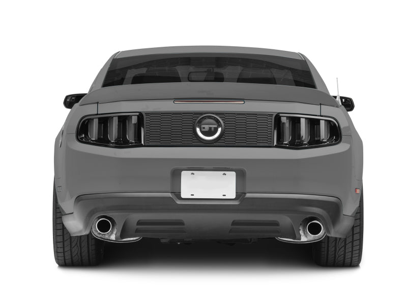 Feux arrière à LED Raxiom 10-12 Ford Mustang Vector V2 - Boîtier noir brillant (lentille transparente)