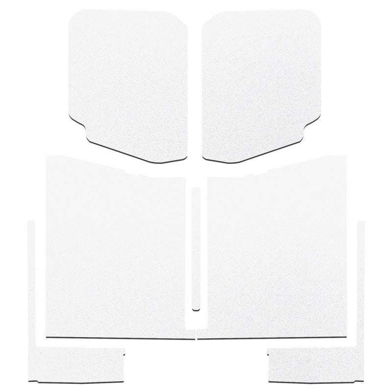 Kit de garniture de pavillon complet DEI 20-22 pour Jeep Gladiator JT 4 portes Boom Mat - 7 pièces - Blanc