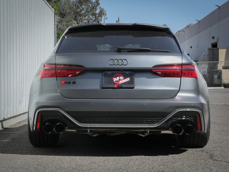 aFe 20-22 Audi RS6 Avant V8 4L (tt) MACH Force-Xp 3 pouces à 2,5 pouces 304 SS Cat-Back avec embout noir