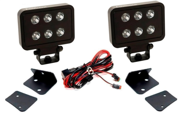 Putco 07-18 Jeep Wrangler JK - Qté 2 blocs Luminix 4 pouces avec supports de fenêtre Kits LED Luminix Jeep