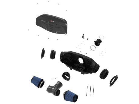 Système d'admission d'air aFe Black Series en fibre de carbone Pro 5R pour Chevrolet Corvette C8 V8 6,2 L 2020