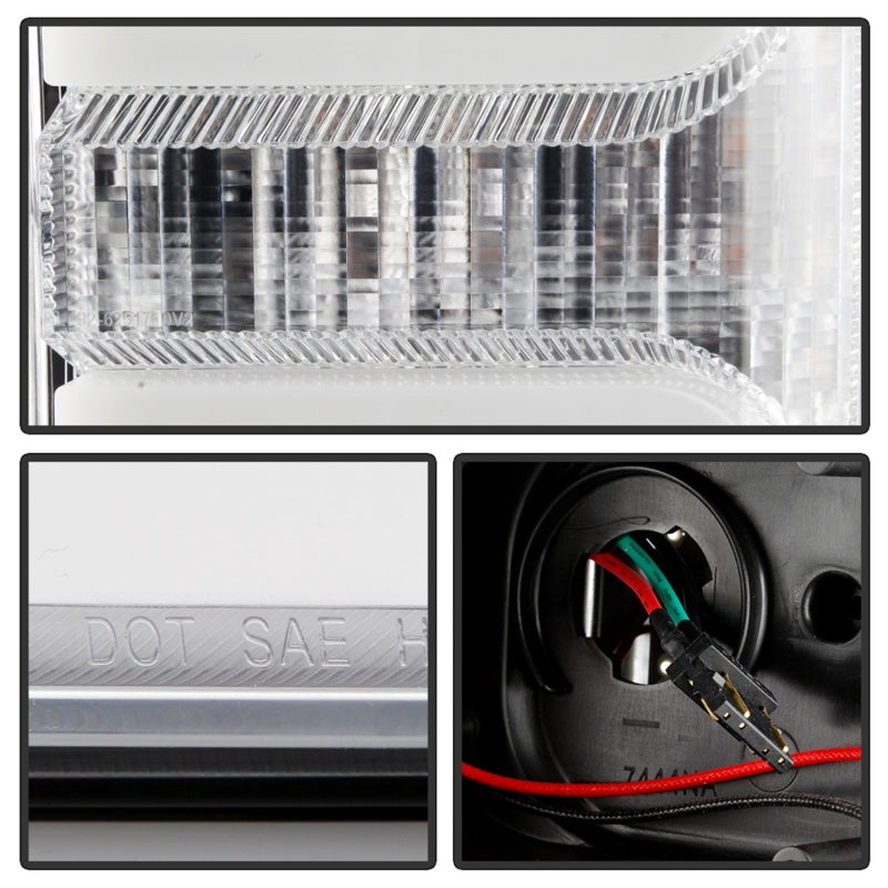 Phares de projecteur Spyder Ford F-250/F-350/F450 Super Duty 17-18 Chrome PRO-YD-FS17-SBSEQ-C