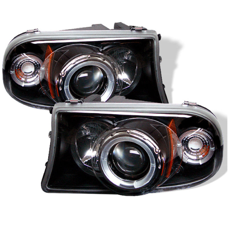 Phares de projecteur Spyder Dodge Dakota 97-04/Durango 98-03 1 pièce LED Halo LED Blk PRO-YD-DDAK97-BK