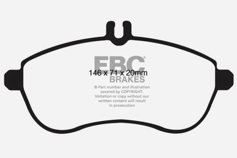 Plaquettes de frein avant EBC 12-14 Mercedes-Benz C250 (W204) 1.8 Turbo Redstuff