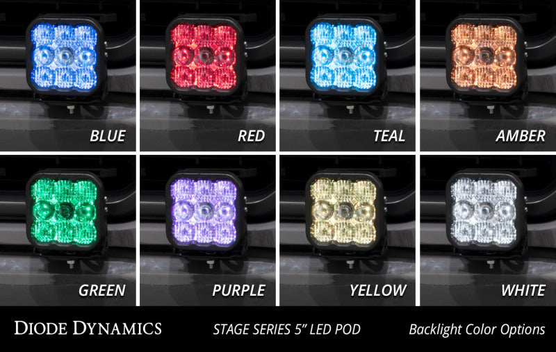 Kit d'éclairage à LED pour pare-chocs Ford F-150 SS5 21-22 de Diode Dynamics - Combo blanc Pro