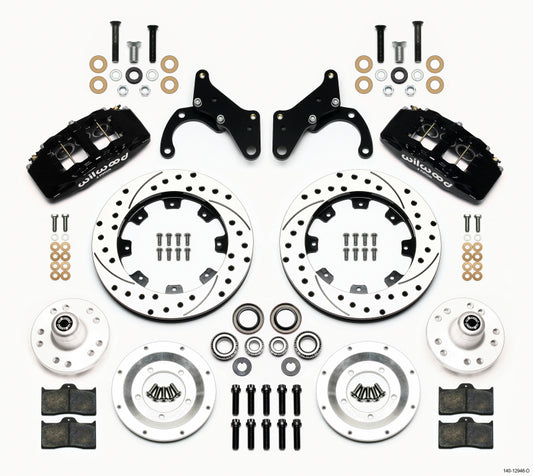 Wilwood Dynapro 6 Front Hub Kit 12.19in Drilled 69-70 Impala Drum/Disc 69-82 Vette