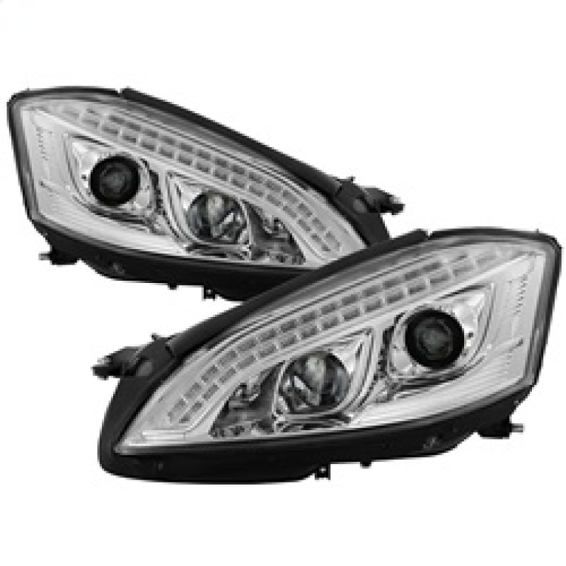 Phares Spyder Mercedes W221 Classe S 07-09 - Modèle HID uniquement - Chrome PRO-YD-MBW22107-HID-DRL-C